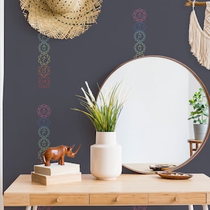 Colorful Chakra Peel and Stick wallpaper / Yoga Removable wallpaper / Colorful wallpaper - Self-adhesive or Traditional