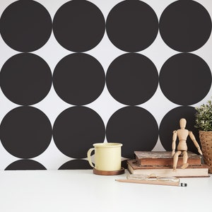 Circles wallpaper - Self-adhesive or Traditional / Retro Peel and Stick wallpaper / Bold Removable wallpaper
