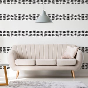 Small Print Peel and Stick Wallpaper / Stripe Removable Wallpaper ...