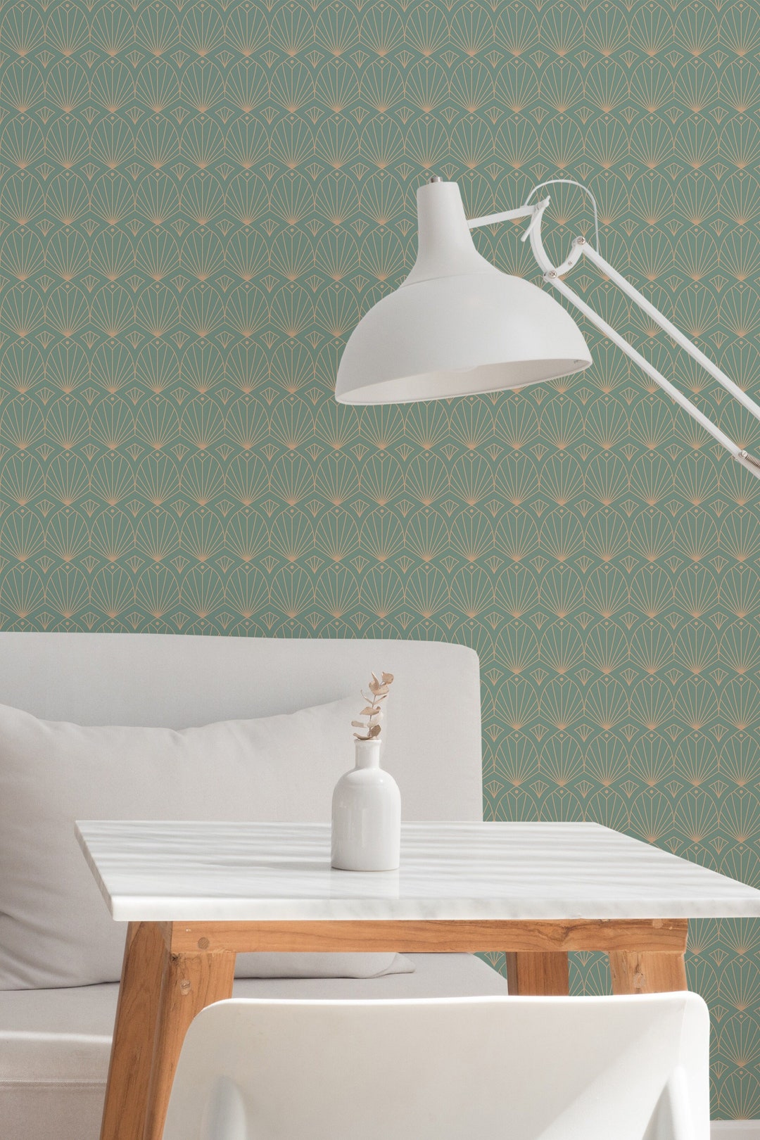 Art Deco Geometric Wallpaper - Peel and Stick Wallpaper or Non Pasted ...