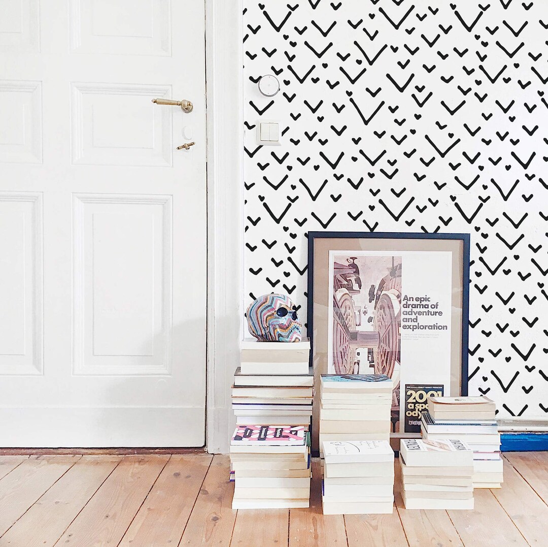 Check Mark Peel and Stick Wallpaper / Simple Removable - Etsy