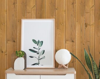 Brown Wood Look Wallpaper: Farmhouse Paneling Pattern (Non-Pasted, Pre-Pasted, Peel and Stick, Custom Sizes)