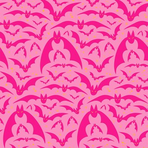 Pink Halloween wallpaper - Peel and Stick Wallpaper or Non Pasted Wallpaper / Halloween Removable wallpaper / Pink wallpaper image 2