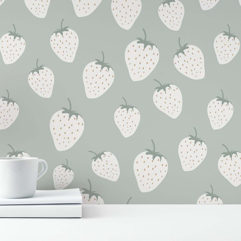 Strawberry Wallpaper - Etsy