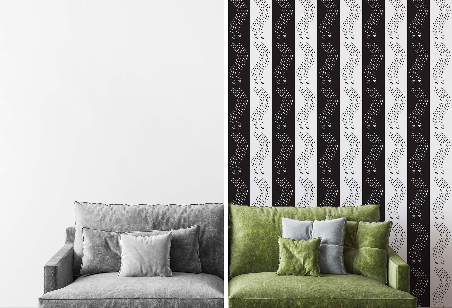 Striped Peel and Stick Wallpaper / Bold Removable Wallpaper / Etsy