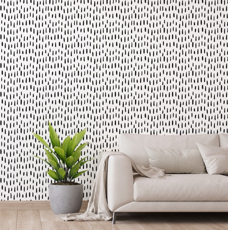 Brush Strokes Peel and Stick Wallpaper / Brush Stroke Raindrop - Etsy