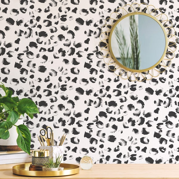 Leopard Print Peel and Stick Wallpaper - Etsy