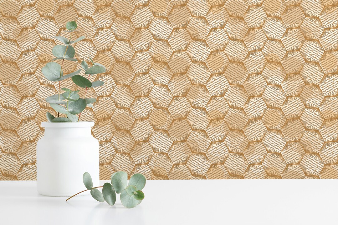 Honeycomb Peel and Stick Wallpaper / Hexagon Removable - Etsy Australia
