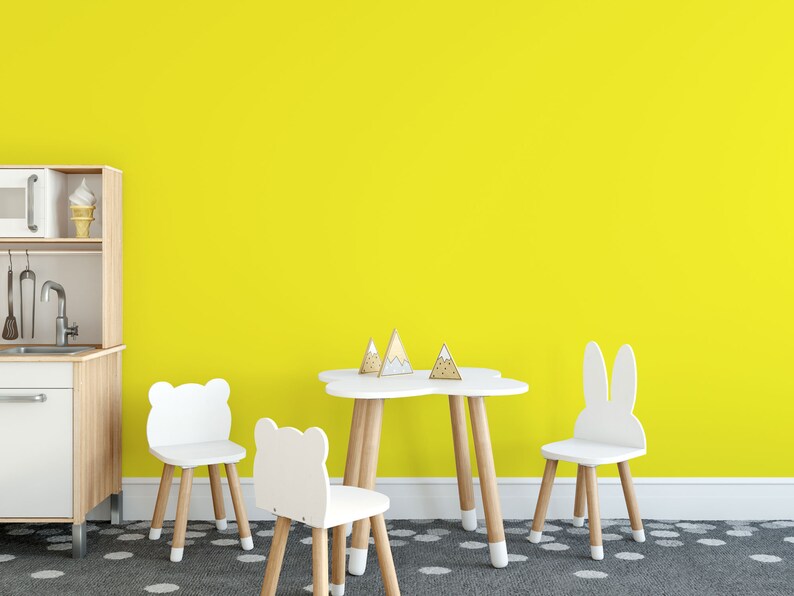 Yellow Peel and Stick Wallpaper / Solid Yellow Removable Etsy