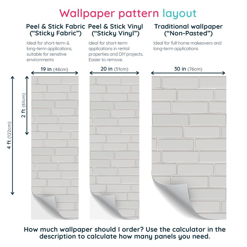 White Brick Wallpaper / White Brick Removable Wallpaper / Faux Etsy