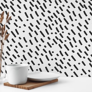 Brush Stroke Peel and Stick wallpaper / Abstract Removable wallpaper / Brush Stroke wallpaper - Self-adhesive or Traditional