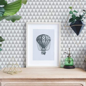 Geometric Peel and Stick wallpaper / Triangle Removable wallpaper / Retro wallpaper - Self-adhesive or Traditional
