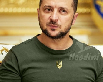 Oekraïne tactisch shirt, Oekraïne shirt, Zelensky shirt, Oekraïne shirt, steun Oekraïne shirt, drietand Oekraïne shirt, president Zelensky shirt leger