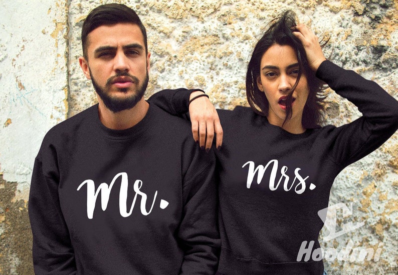 Couples sweatshirts couples hoodies couples matching hoodies mr and mrs hoodies couples sweaters sweatshirt mr and mrs sweat shirts mr mrs image 1