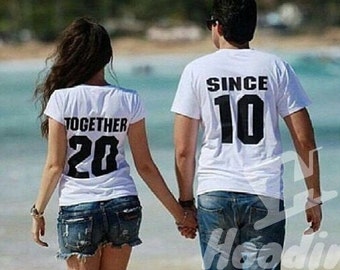 Couple shirts couple t shirt couple tees couple tshirts couple matching shirtstogether since shirts couples shirts funny couples gift outfit