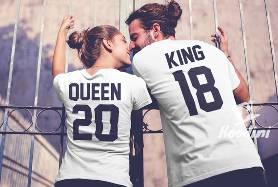 King Queen Couple T-shirts, Matching T-shirts
