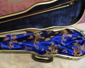 Violin case made of jacquard silk, Verdi, two-layer, protective bag for violin 4/4, musical instruments
