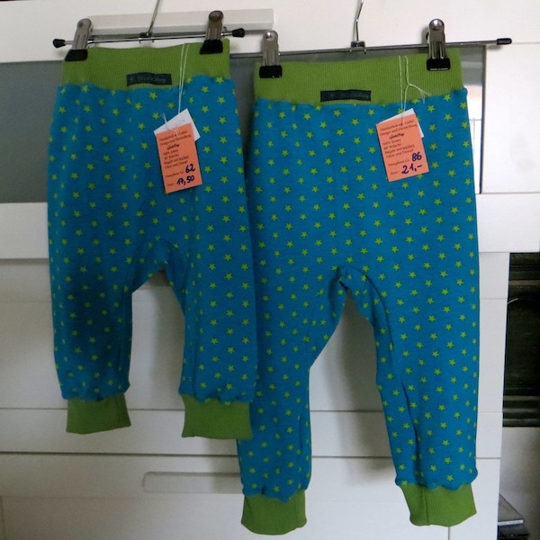 culotte bouffante, étoile verte taille 56-122, pantalon pompe