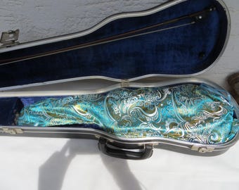 Violine Hülle aus Brokat Seide, Smetana, zweilagig, Schutztasche für Geige 4/4, Musikinstrumente