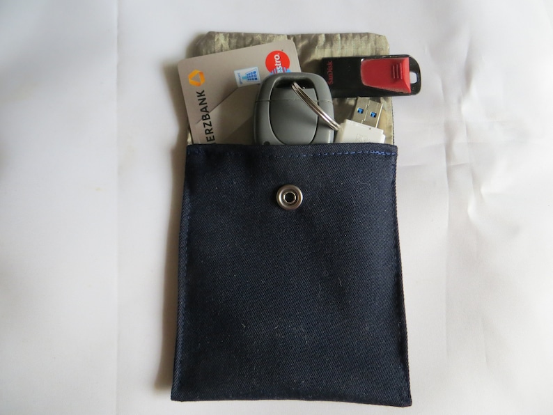 RFID Reise-Strahlenschutztasche uni, KupferAbschirmgewebe für Globulitaschen, Handys, Kreditkarten,Funkschlüssel, Strahlenschutz auf Flügen Bild 10