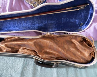 Vioolkoffer van jacquardzijde, Tsjaikovski, tweelaags, beschermende tas voor 4/4 viool, muziekinstrumenten, voor mannen