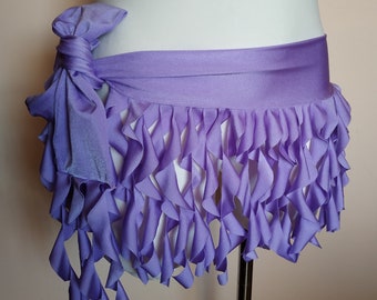 Purple Belt belly dance Tribal Fusion Hip Scraf Purple Costume Practice XS S M L XL XXL Shimmy