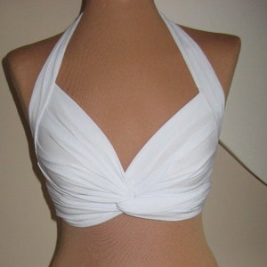 White Bra Top belly dance, Tribal, Costume Practice Tribal Fusion Sexy Tied Top Universal