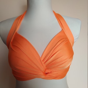 Beautiful Orange Top belly dance, Tribal, Costume Practice Tribal Fusion Sexy Tied Top Universal size,  Bra for show