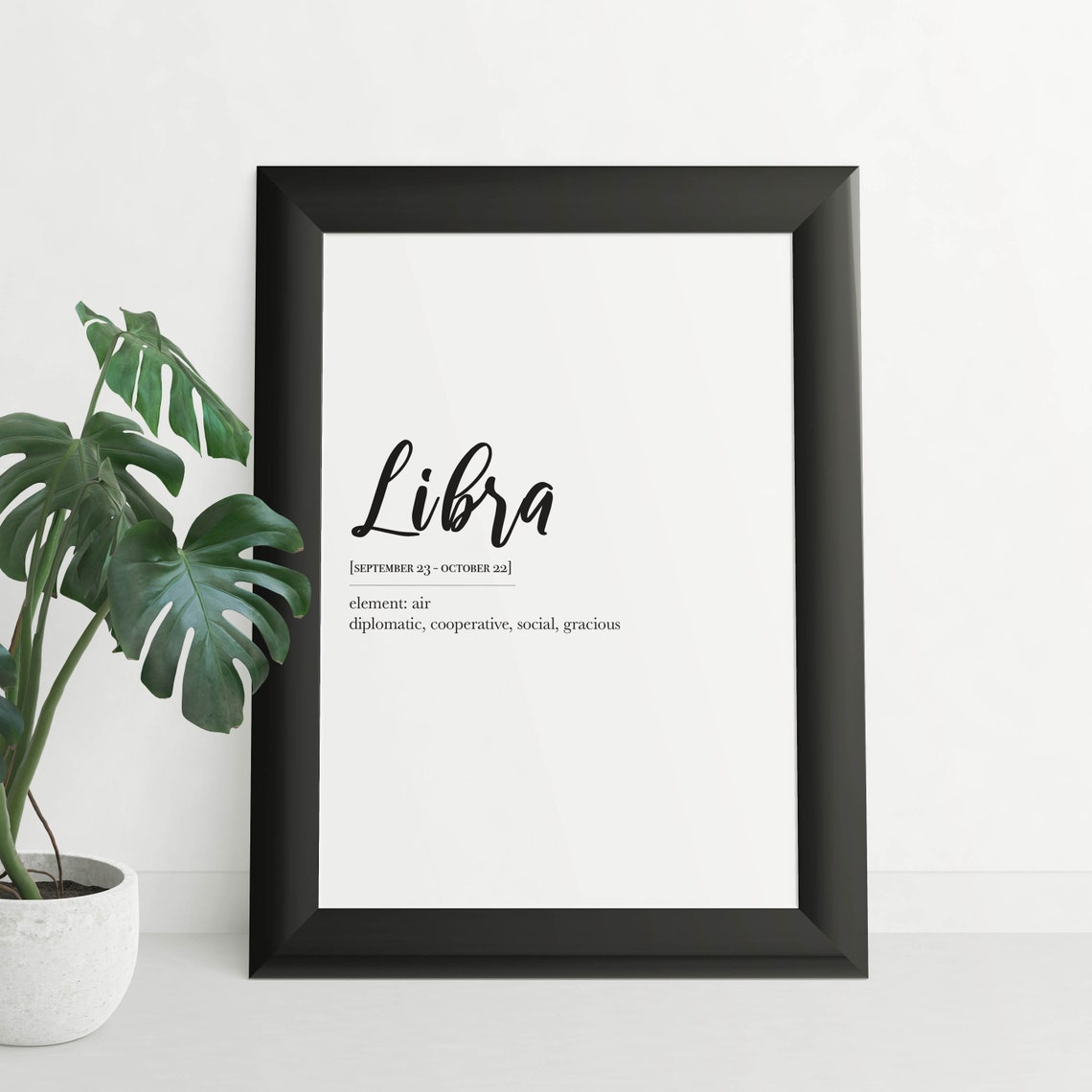 Libra Zodiac Sign Digital Download Print, Astrology Gifts, Poster, Wall ...