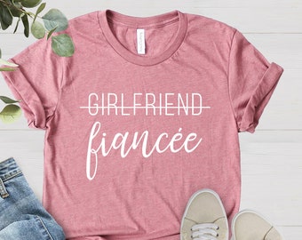 Clothe Design C5471 Girlfriend Fiancee Shirt Fiance Shirt Meant To Be Engagement Shirts Engagement Gift Future Mrs I Said Yes