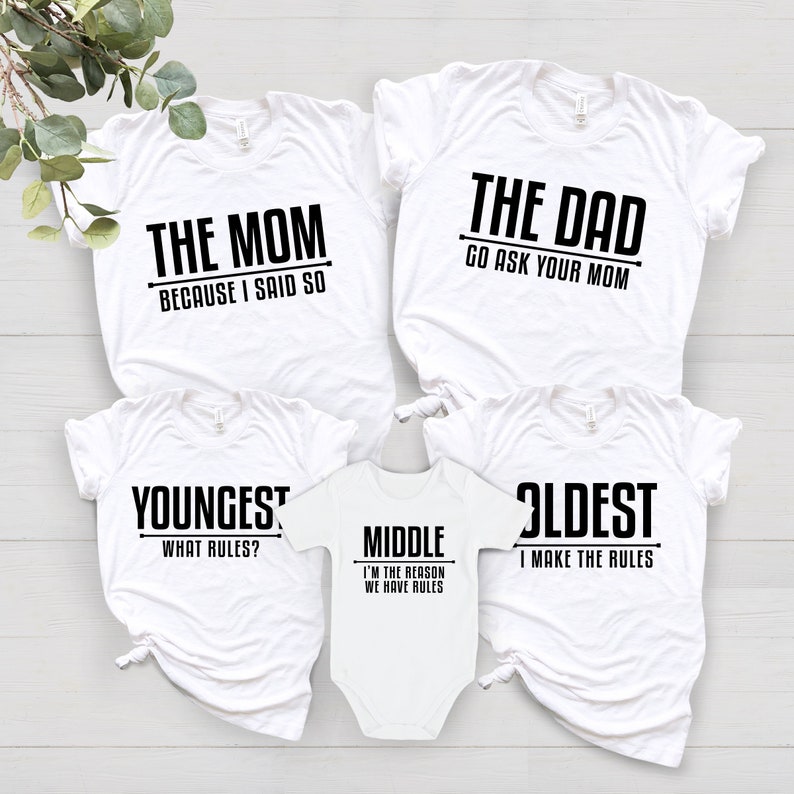oldest middle and youngest shirts