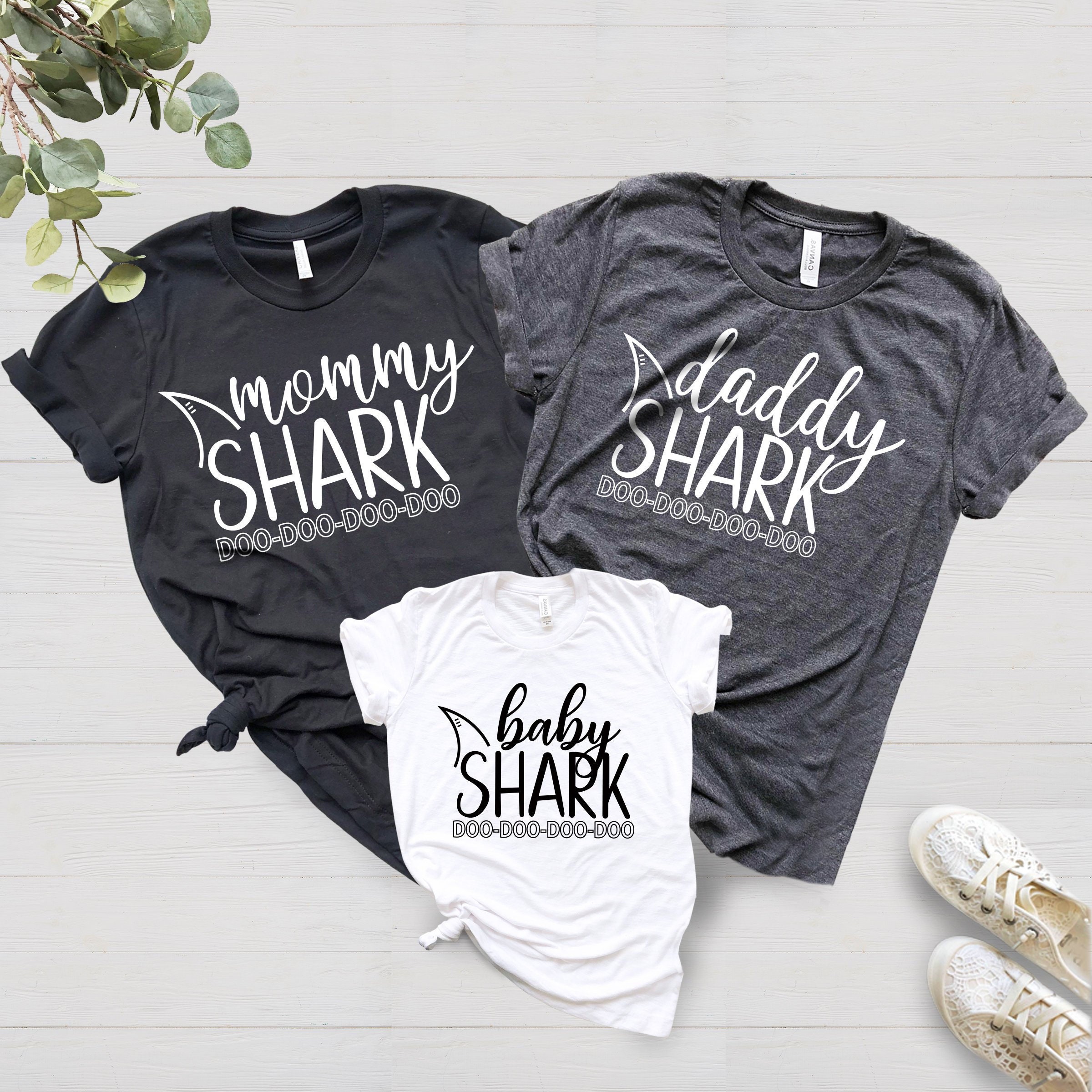 Family shark shirts baby shark mommy shark daddy shark | Etsy