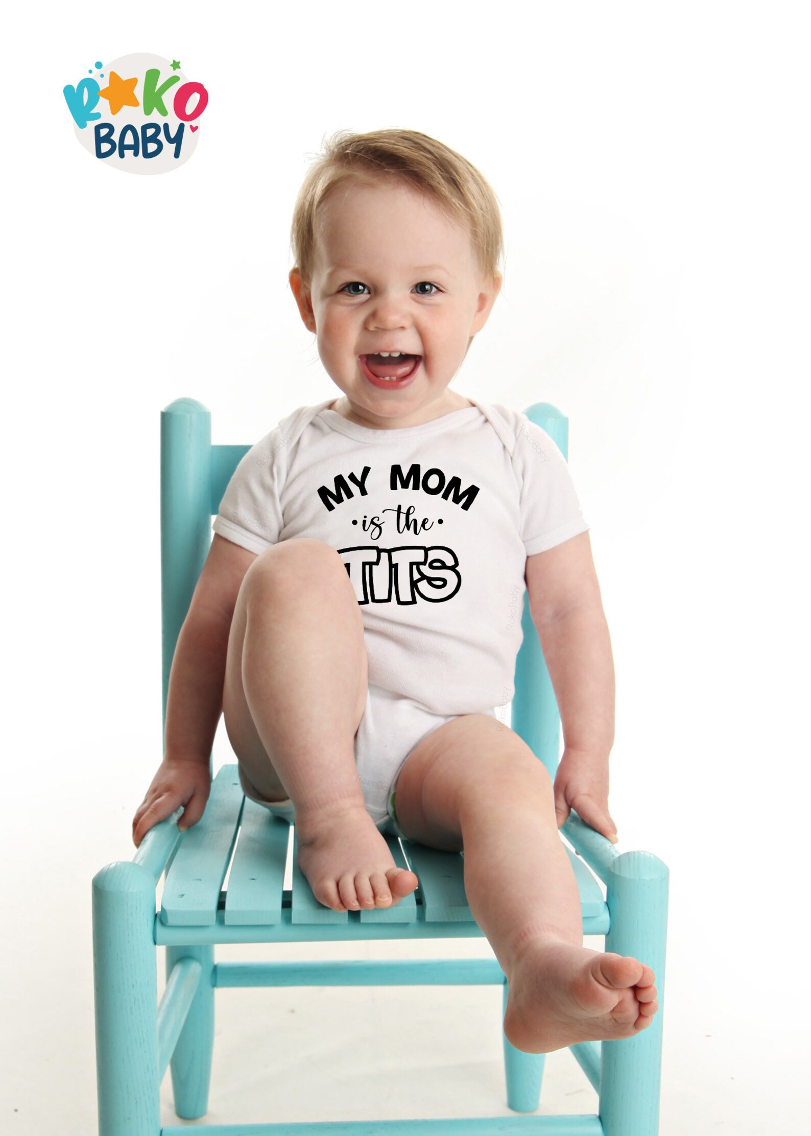 Funny Breastfeeding Baby Onesie Mom Is The Tits Onesie Cute Etsy