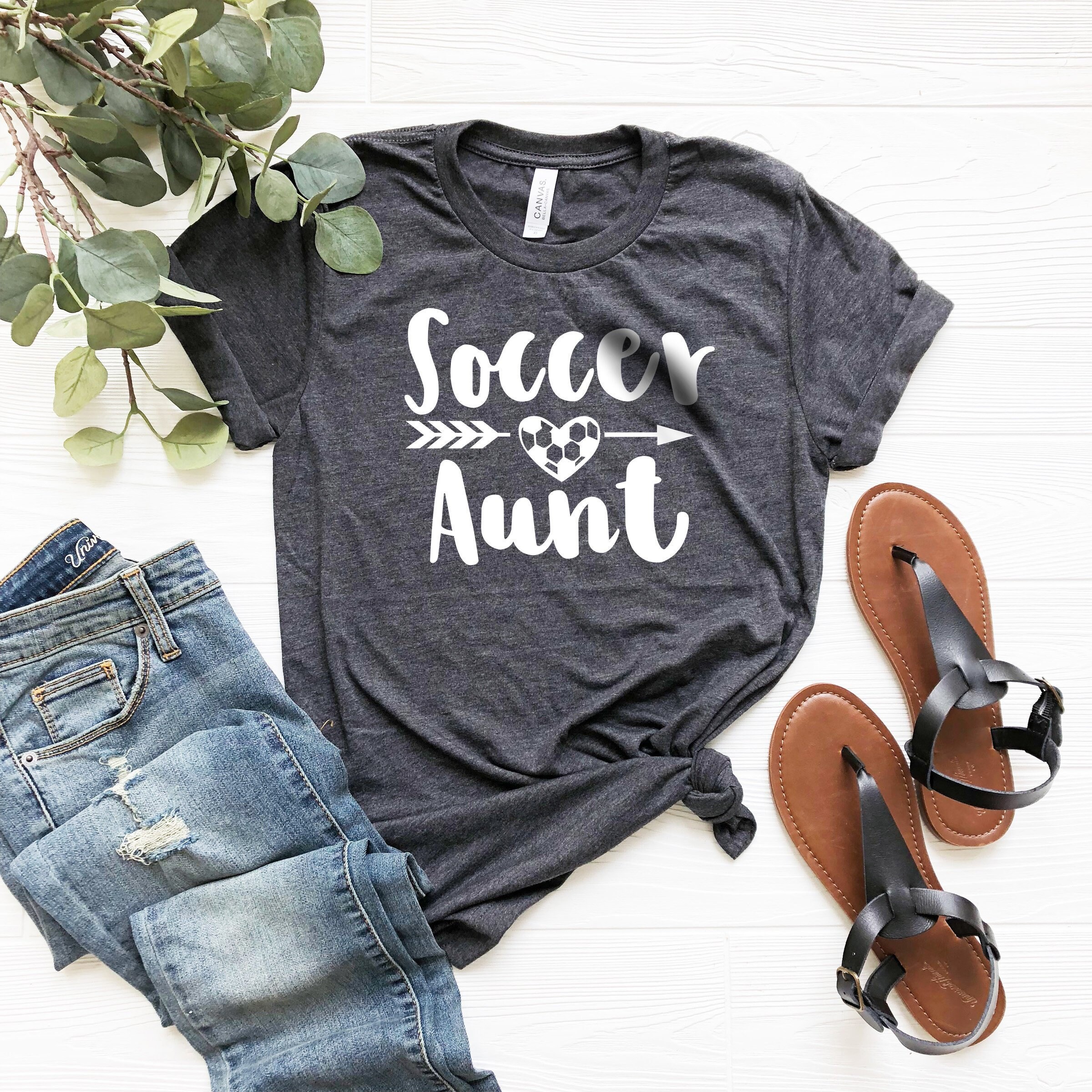 Soccer Aunt TShirt Soccer Shirts Soccer Fan Shirts Etsy