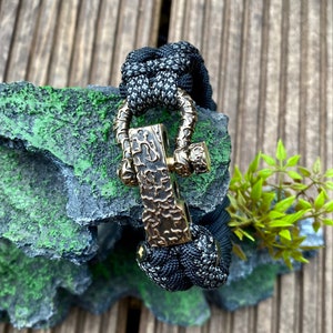 Bronze Buckle - Paracord Bracelet - Sanctified Bracelet - Cuff Bracelet - Biker Bracelet - Adjustable Bracelet