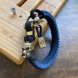 Skull Bead - Paracord Bracelet - Skull Bracelet - Gothic Jewellery - Men&#39;s Accessories - Memento Mori - Men&#39;s Skull Bracelet - Biker Jewelry
