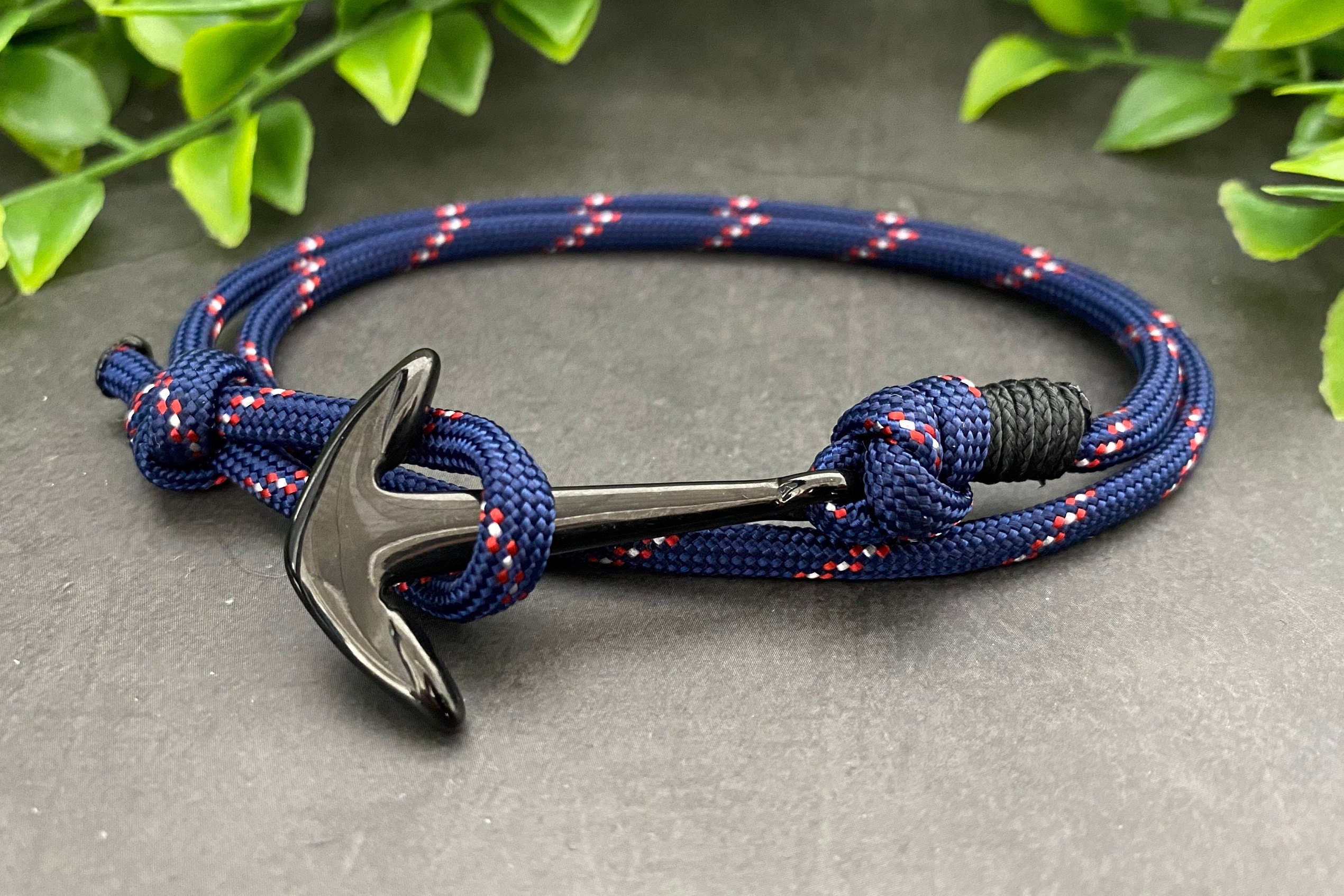 Anchor rope bracelet mens sale