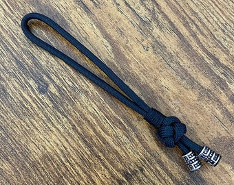 Handmade Paracord Knife Lanyard – Stainless Steel Beads
