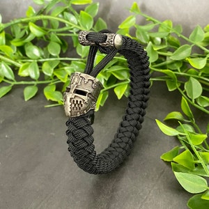 Templar Bracelet  - Paracord Bracelet - Knights Templar - Knight Bracelet - Templar Bead - Templar Knight - White Knight Bracelet