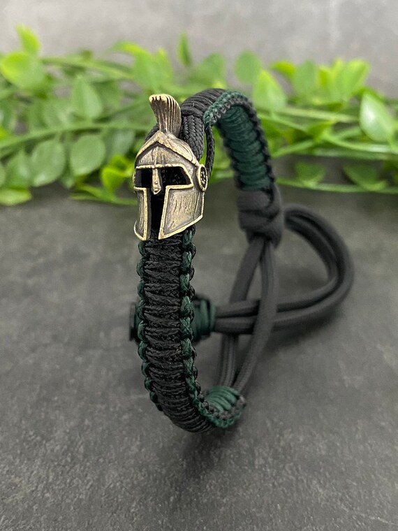 Spartan Helmet Paracord Bracelet Bead Bracelet Adjustable