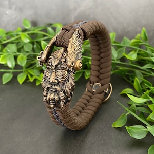 Odin Bracelet - Paracord Bracelet Featuring Aegishjalmur - The Helm of Awe - The Perfect Viking Gift for Men