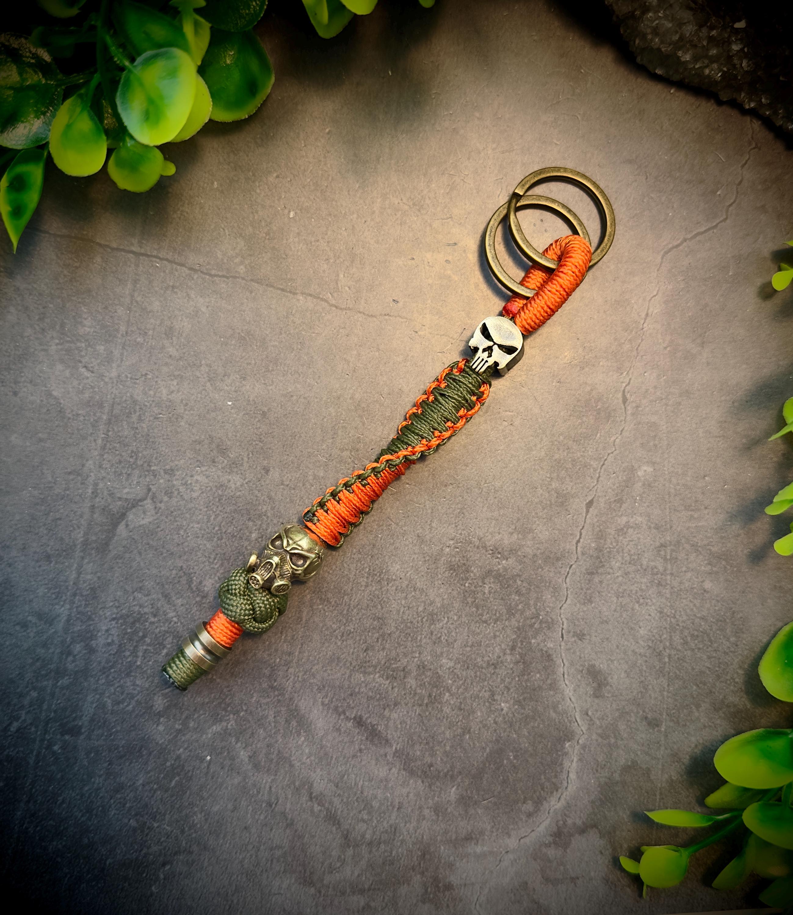 Biohazard Lanyard - Paracord Keychain - Skull Bead - Etsy