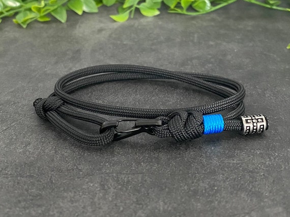 Carabiner Clip Beaded Bracelet Men s Bracelet Paracord Bracelet