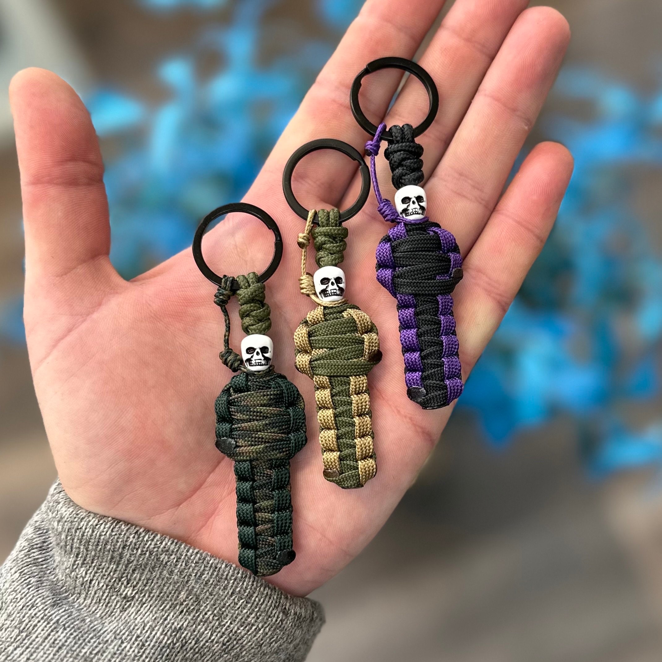 パラコードバディ - ハロウィンキーホルダー - パラコードミイラ