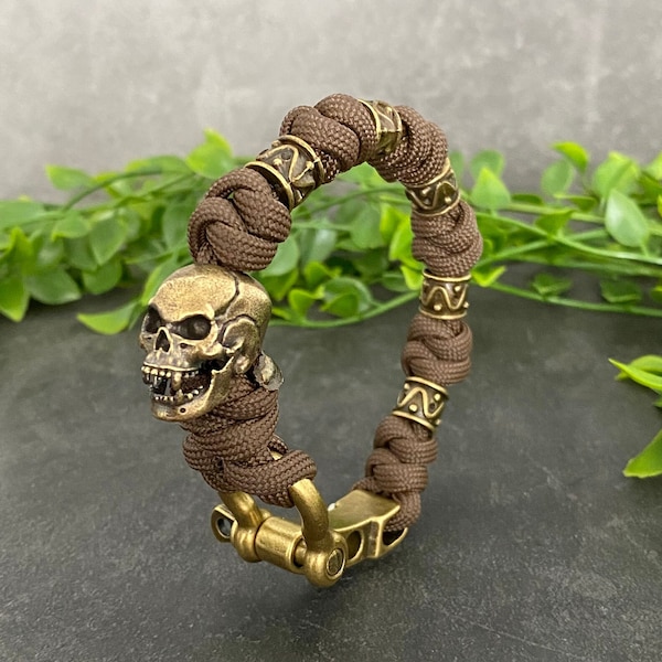 Skull Bead - Paracord Bracelet - Men's Bracelet - Rugged Bracelet - Gothic Jewellery - Skull Bracelet - Death Bead