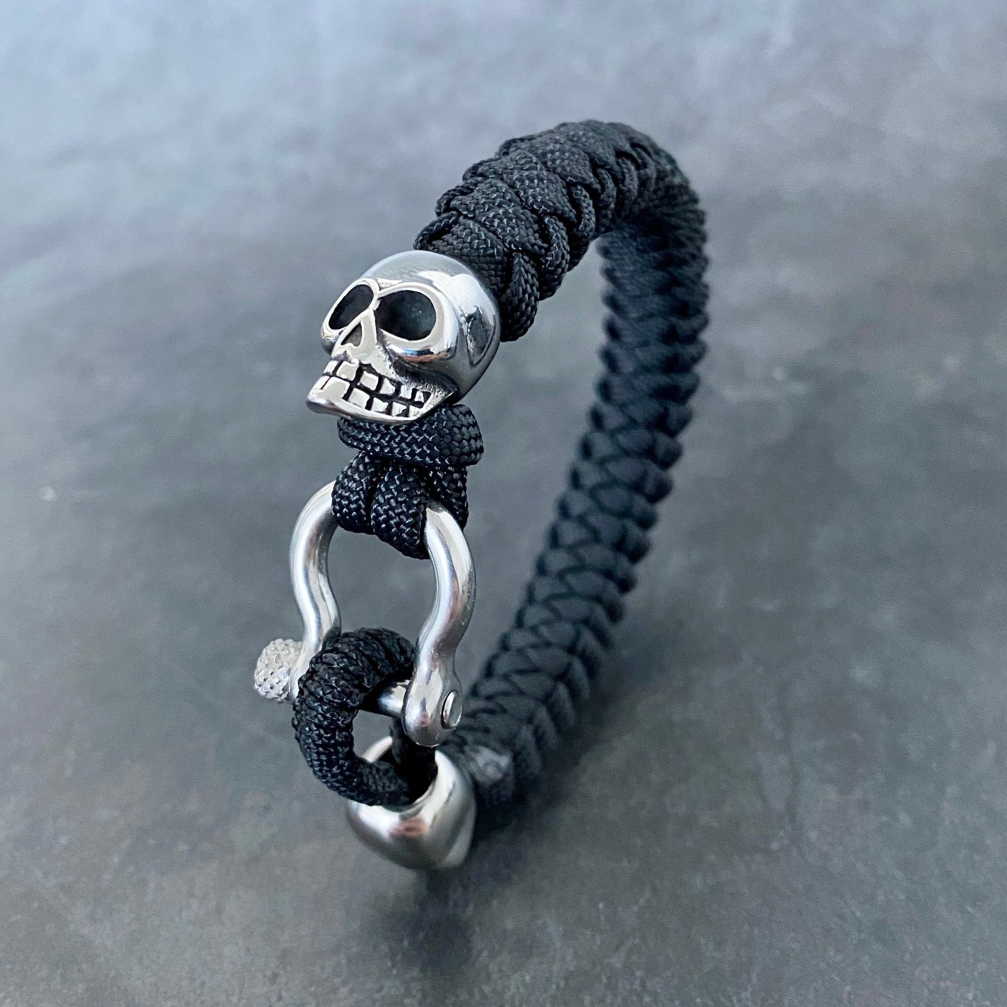 Lanyard EDC Beads,Mercenary Skull Paracord Bracelet Spacers 12x19mm–  BestBeaded