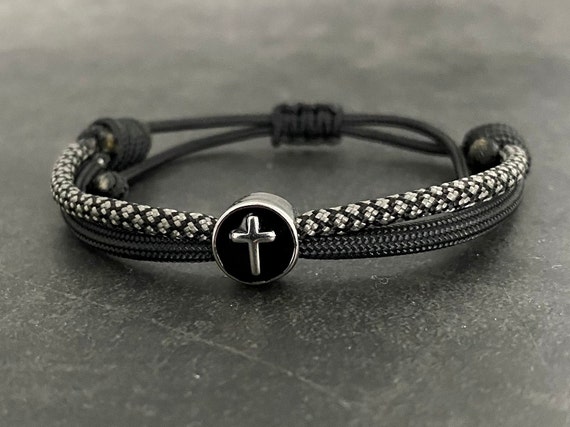 Cross rope bracelet deals