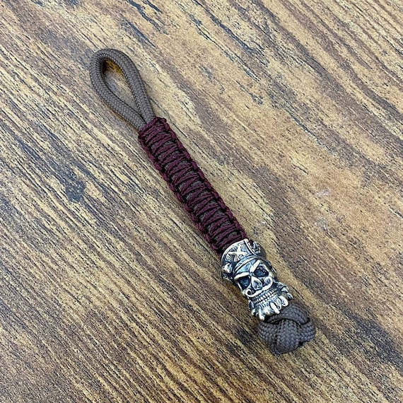 Paracord Lanyard Knife Lanyard Pirate Bead EDC Keyring Everyday Carry  Keychain Keyring Accessory 