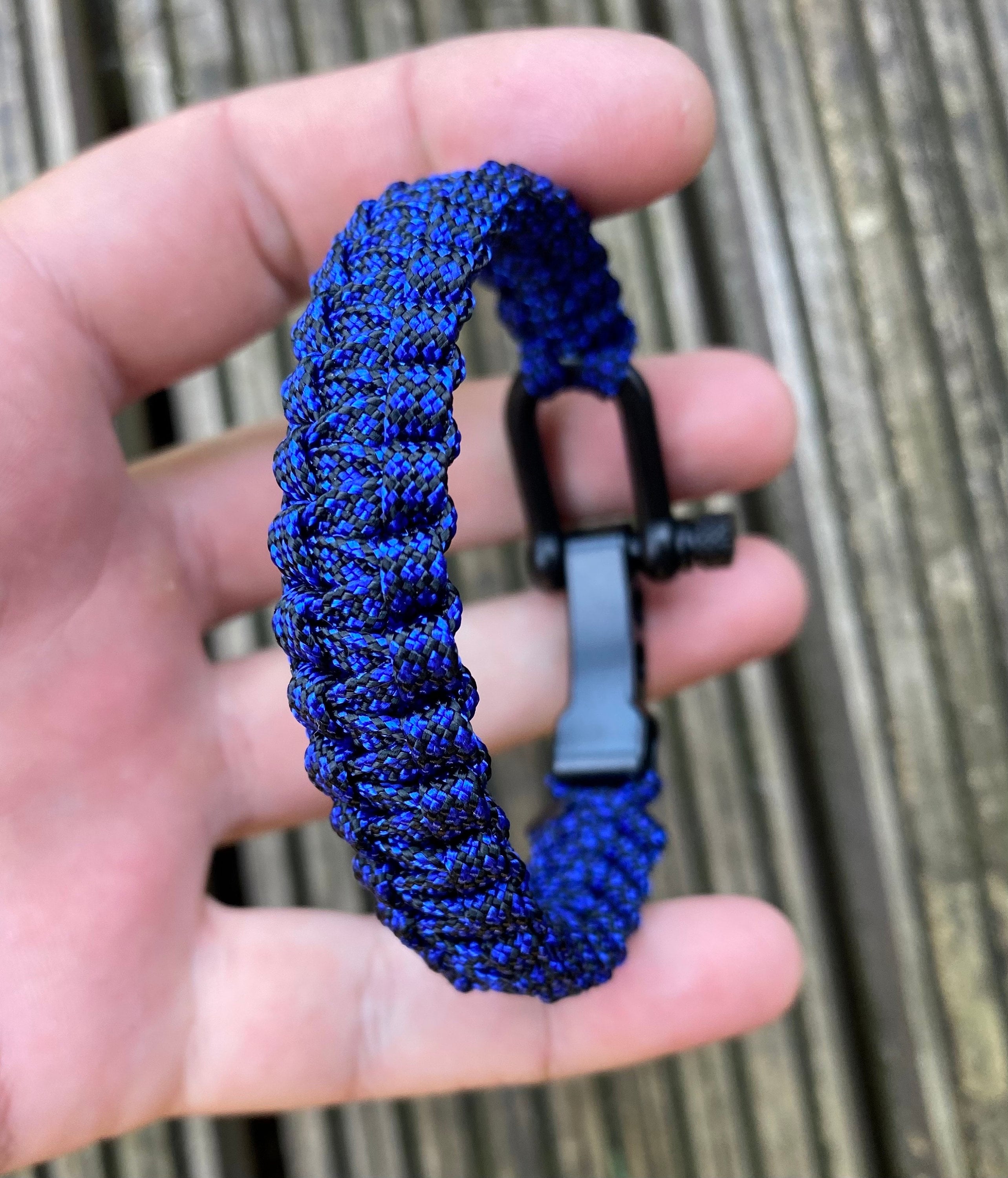 Lot de 10 boucles de bracelet paracorde réglables noires avec boucle en U pour bracelet de survie en plein air