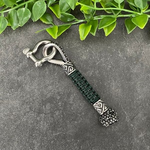 Beaded Keyring, Beaded Lanyard, Paracord Lanyard, Stainless Steel Bead, Keychain, Paracord Keyring, Rope Lanyard